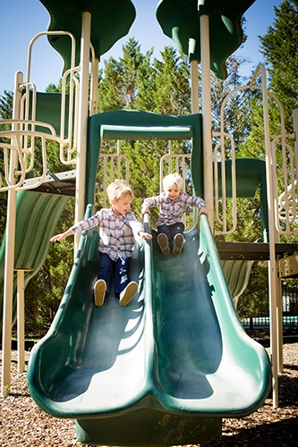 Chiropractic Simpsonville SC Kids on slide
